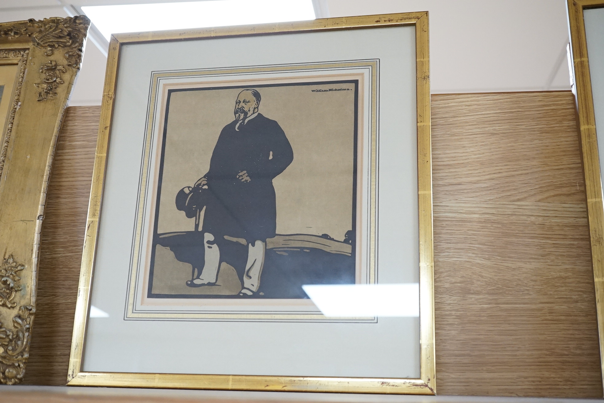 After William Nicholson (1872-1949), pair of lithographs to include HM The Queen, unsigned, 25 x 23cm. Condition - fair